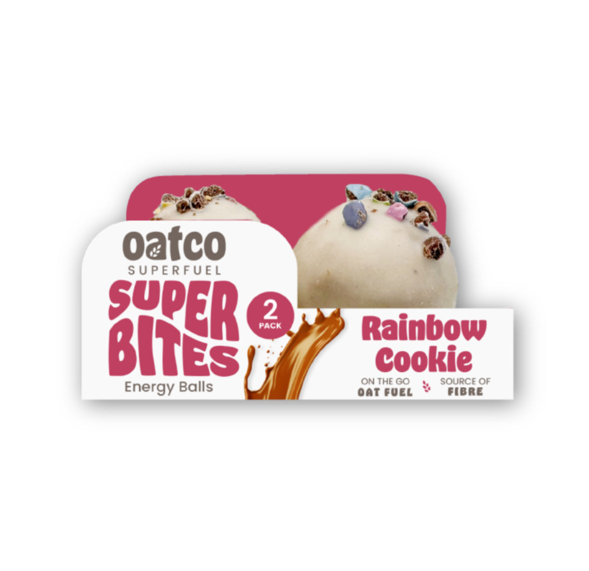 Oatco Rainbow Cookie Swirl Energy Balls